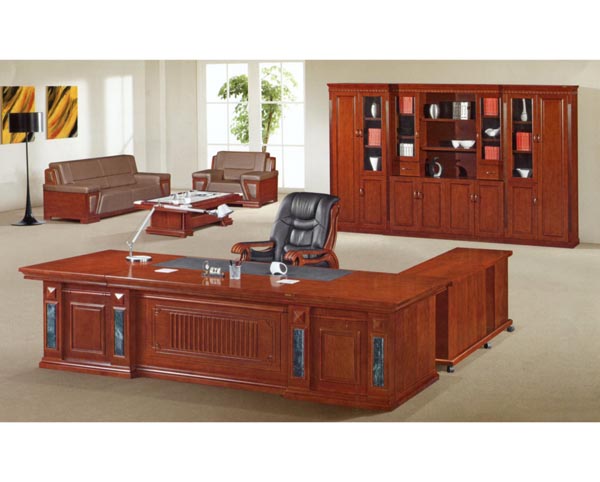 JB-D1032总裁台 JB-C615八门书柜 JB-S005沙发