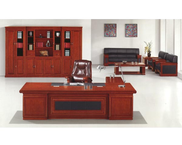 JB-D5232总裁台 JB-C615八门书柜 JB-S856沙发