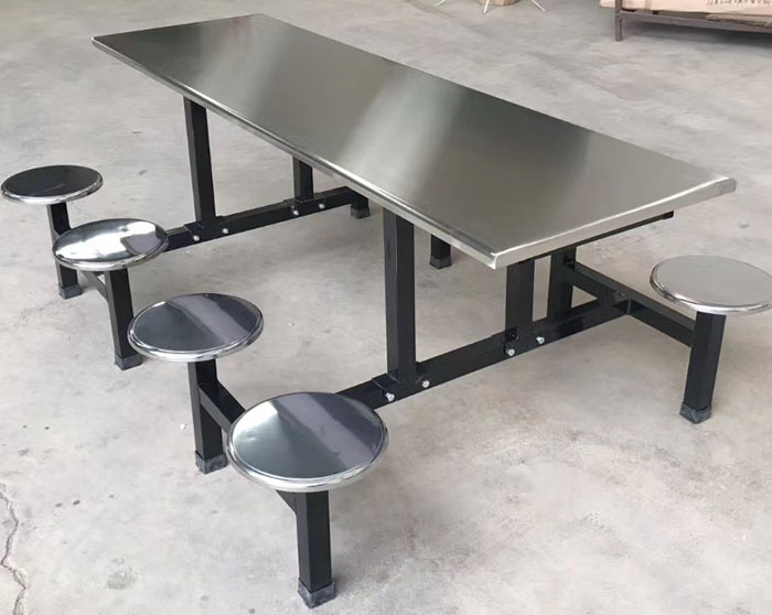 不锈钢八人餐桌