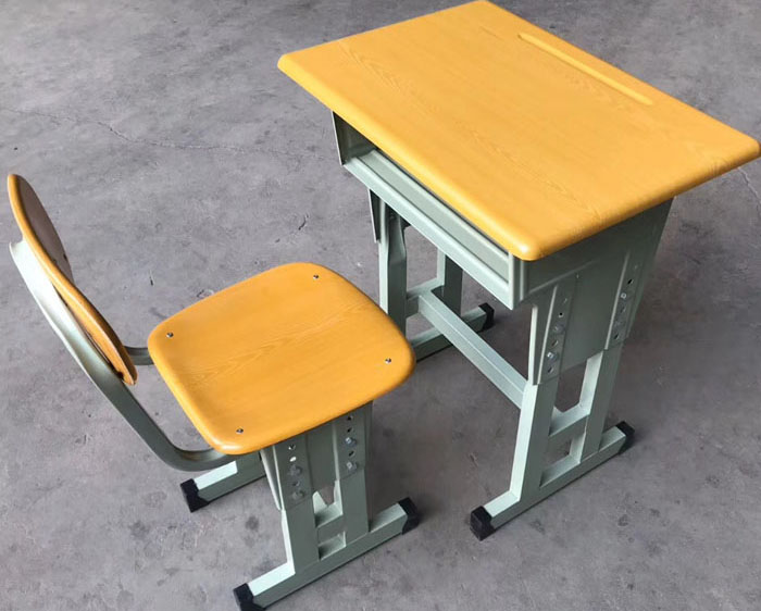 YM-650 单人升降模压板课桌椅