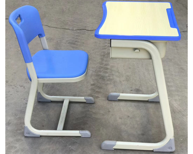 YM-633 单人塑钢课桌椅