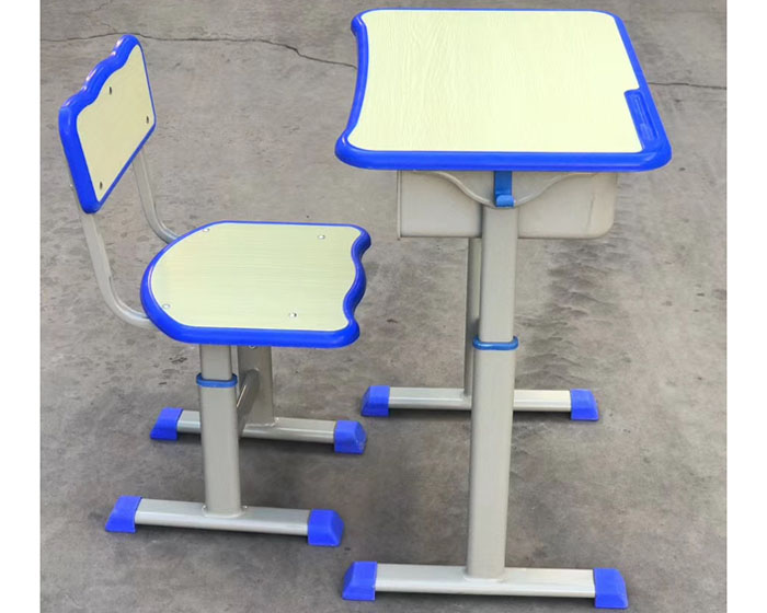YM-632 单人升降注塑边课桌椅